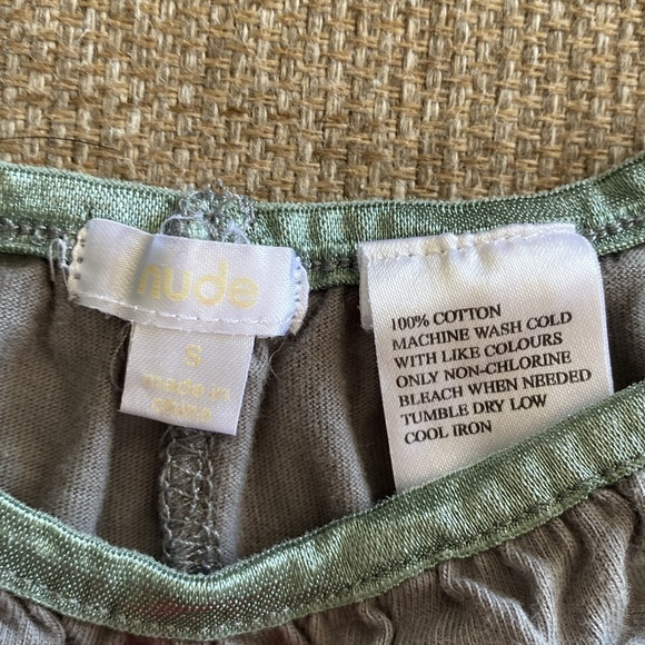 THE NUDE LABEL NUDE. Cotton culottes panty boy short boxer green olive army S - Picture 2 of 4